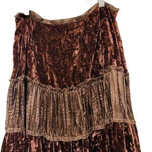 Edward‎ Womens Midi Skirt Velvet Satin Mixed Fabric Size 8